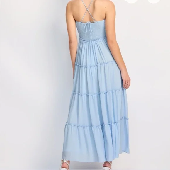 Few Moda Blue Halter Maxi Dress - Picture 2 of 3